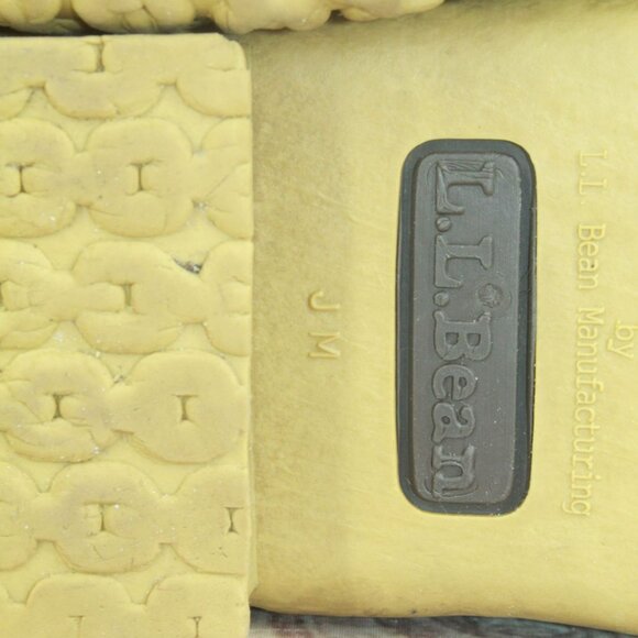 LL Bean Brown Leather 8" Lace Up Unlined Ankle Duck Boots Round Toe Size 12 M - Picture 8 of 9